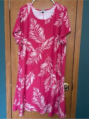 Allison Brittney Pink Tie-Dye Plus Size Top